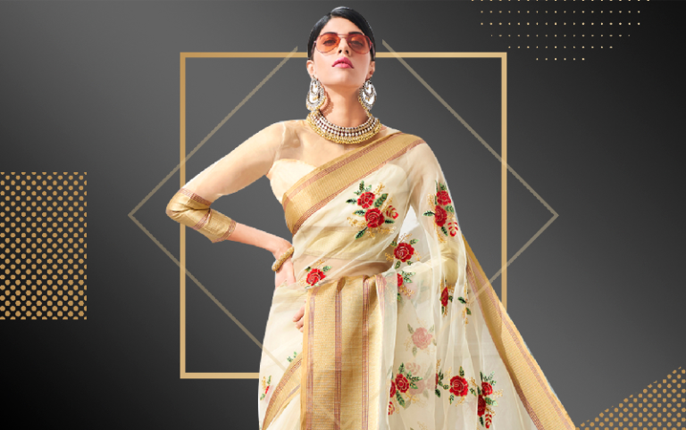 How to style an organza saree